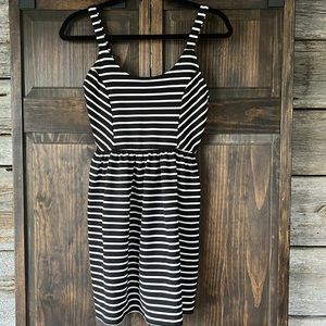 Small black & white striped dress